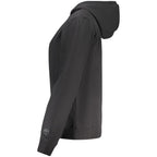 Schwarzer Damen-Kapuzenpullover aus Baumwolle