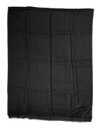Black Cashmere Knit Neck Wrap Shawl Scarf