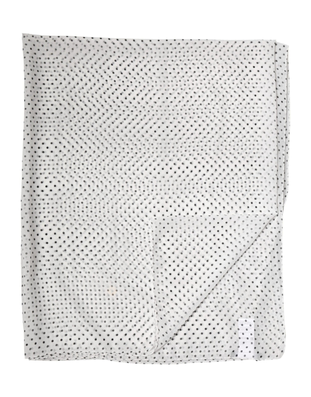 Weißer Polyester-Schal mit Tupfen