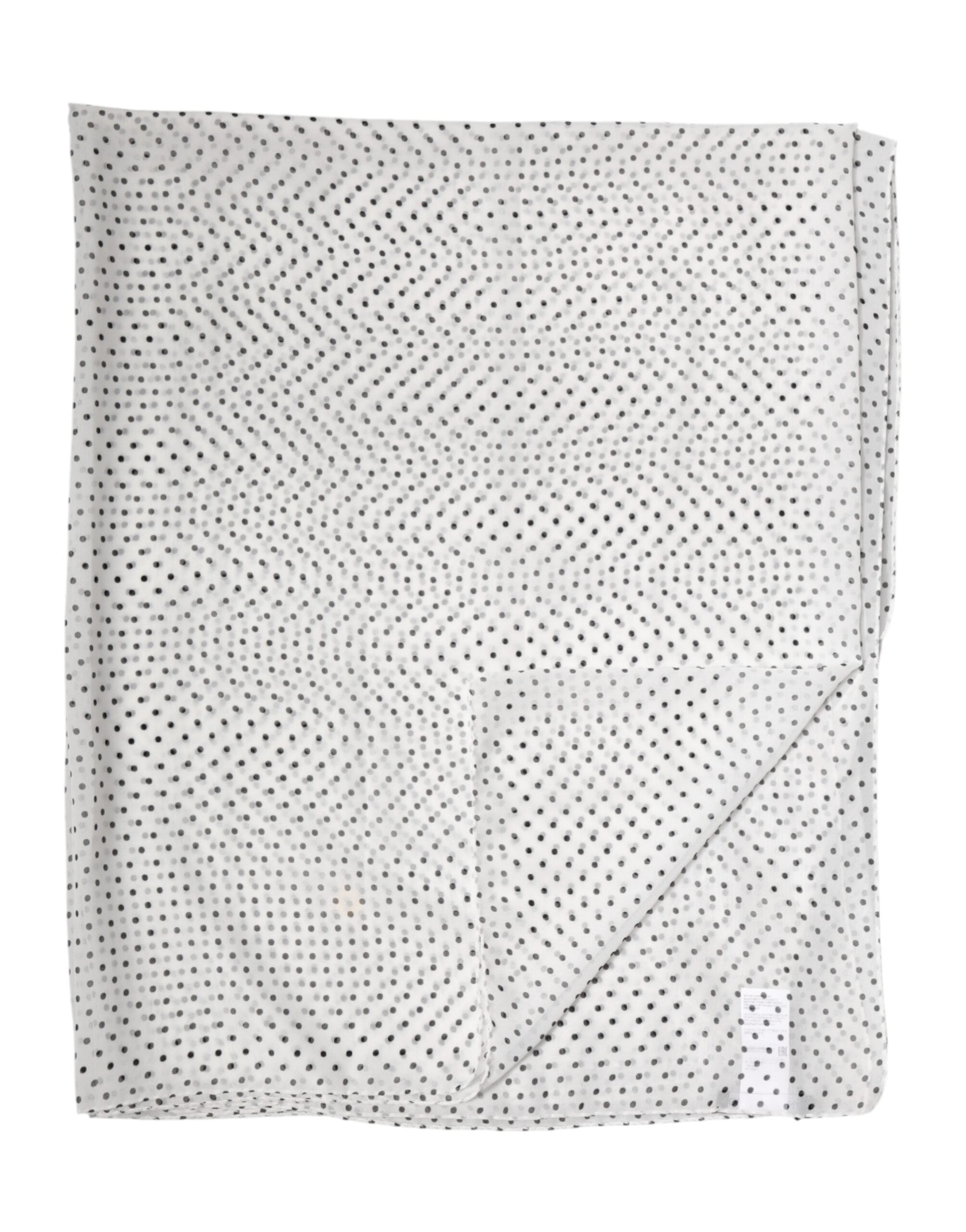 Weißer Polyester-Schal mit Tupfen