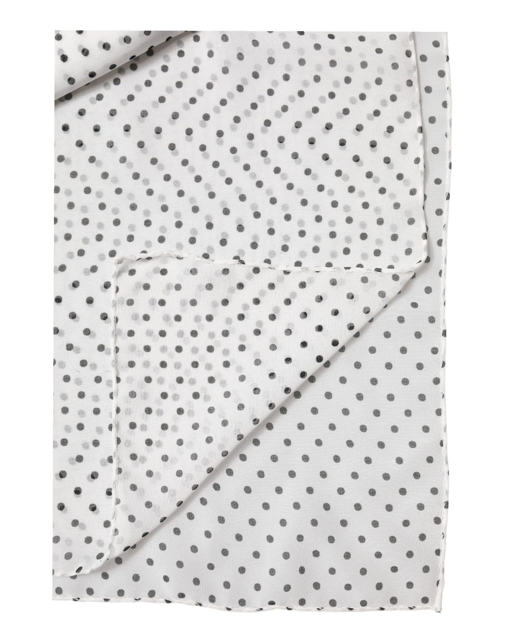 Weißer Polyester-Schal mit Tupfen
