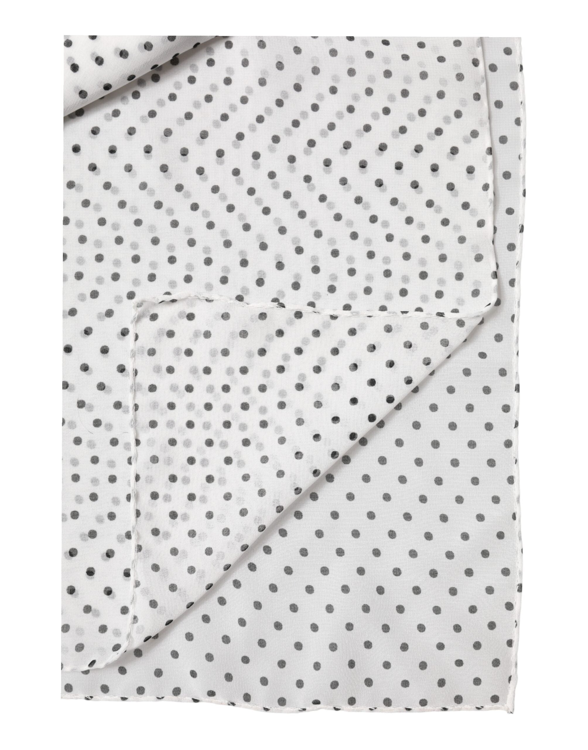 Weißer Polyester-Schal mit Tupfen