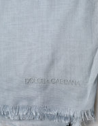 Light Blue Cashmere Knitted Shawl