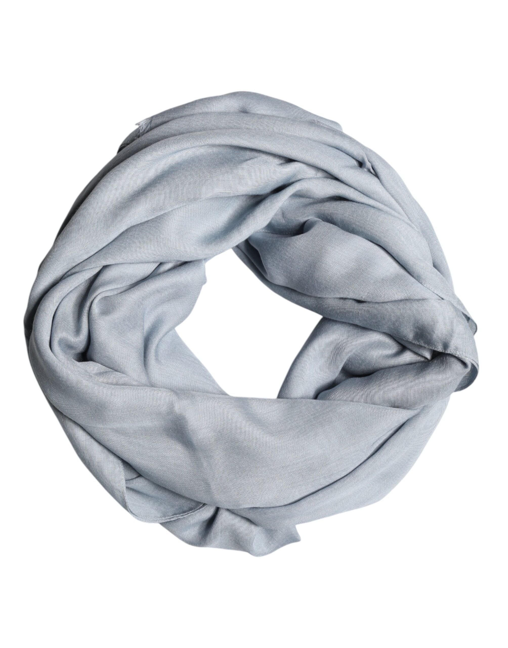 Light Blue Cashmere Knitted Shawl