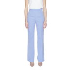 Purple Polyester Casual Pants