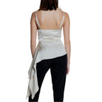Top in poliestere beige