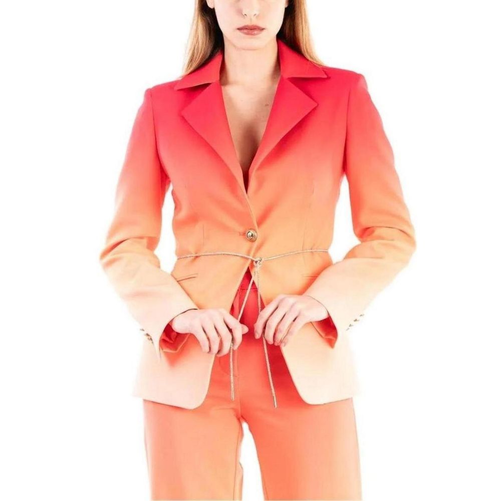 Oranger Polyester-Blazer