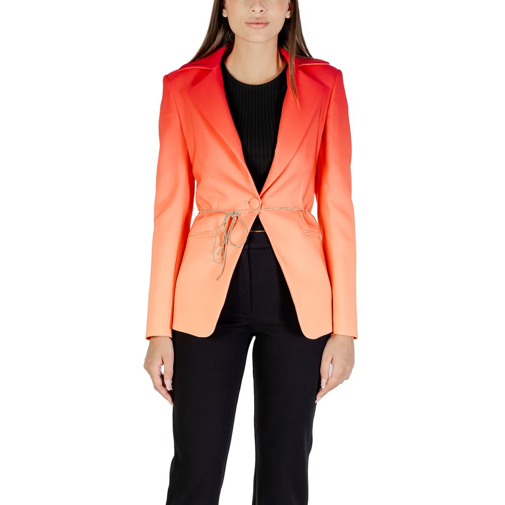Oranger Polyester-Blazer