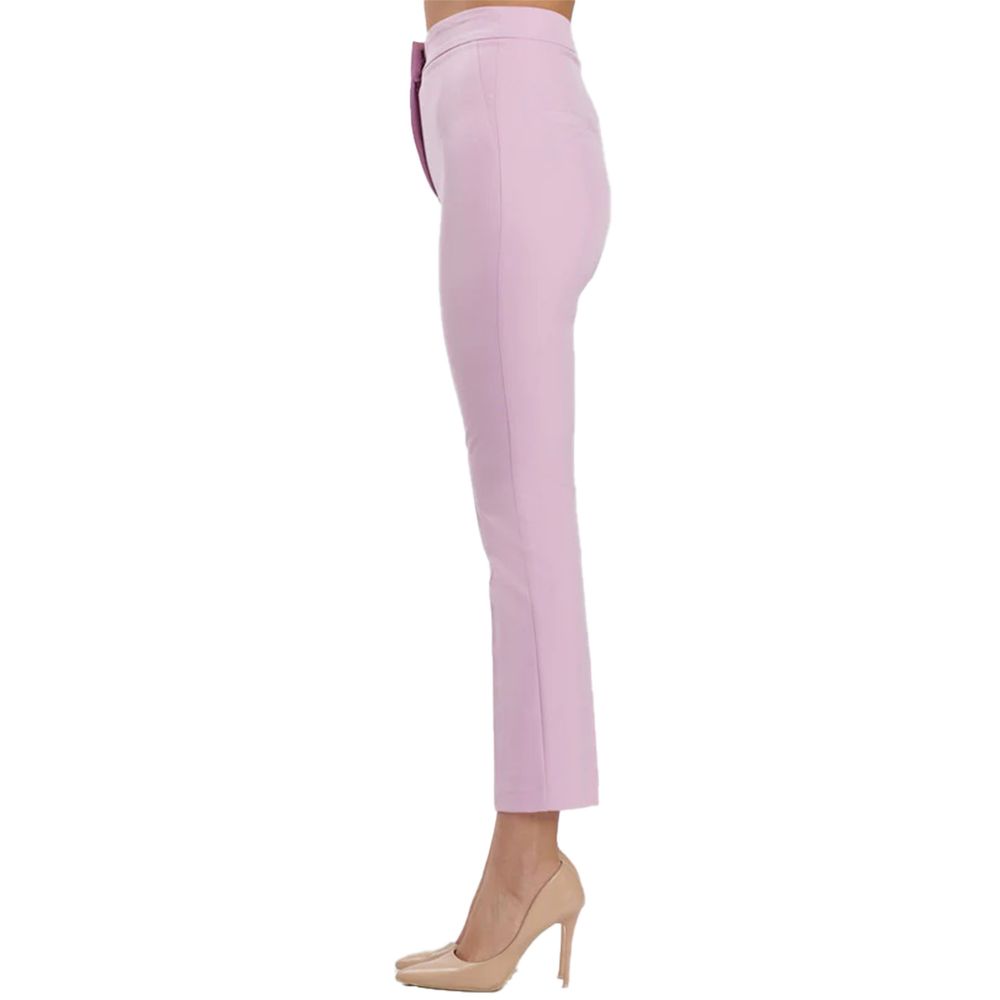 Purple Polyester Pants
