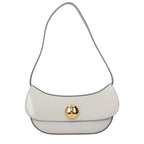 Gray Leather Shoulder Bag