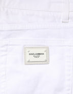 White Cotton Stretch Skinny Denim Men Jeans