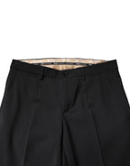 Black Wool Formal Dress Men Trouser Pants