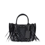 Schwarze Lederhandtasche