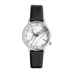 Orologio elegante in pelle nera