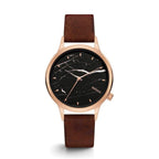 Red Leather Dress Watch