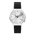Black Leather Dress Watch