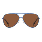Blue Stainless Steel Sunglasses