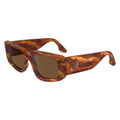Sonnenbrille aus braunem Acetat
