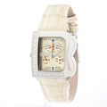 Beige Leather Dress Watch