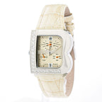 Beige Leather Dress Watch