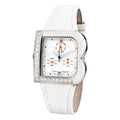 Weiße Leder Armbanduhr