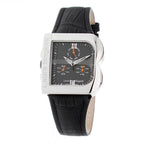 Black Leather Dress Watch