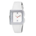 White Leather Dress Watch