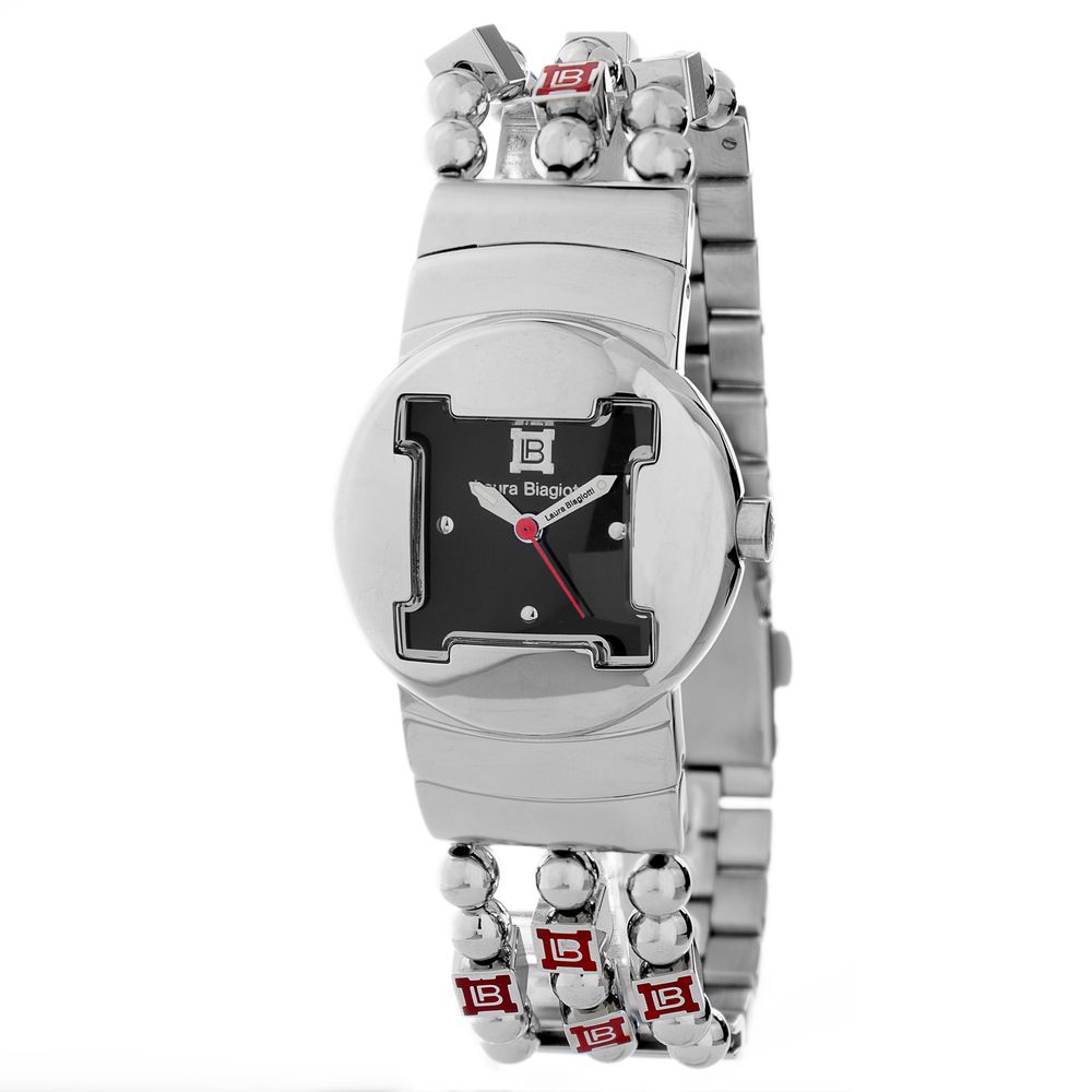 Silberne Edelstahl-Armbanduhr