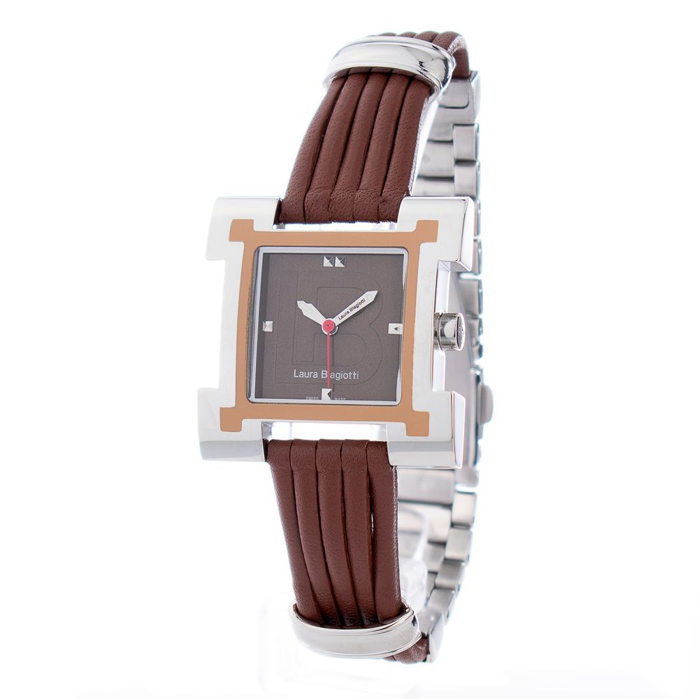 Braune Lederarmbanduhr