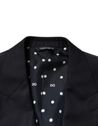 Complete Black Wool Single Breasted Men's 2 Piece Suit
