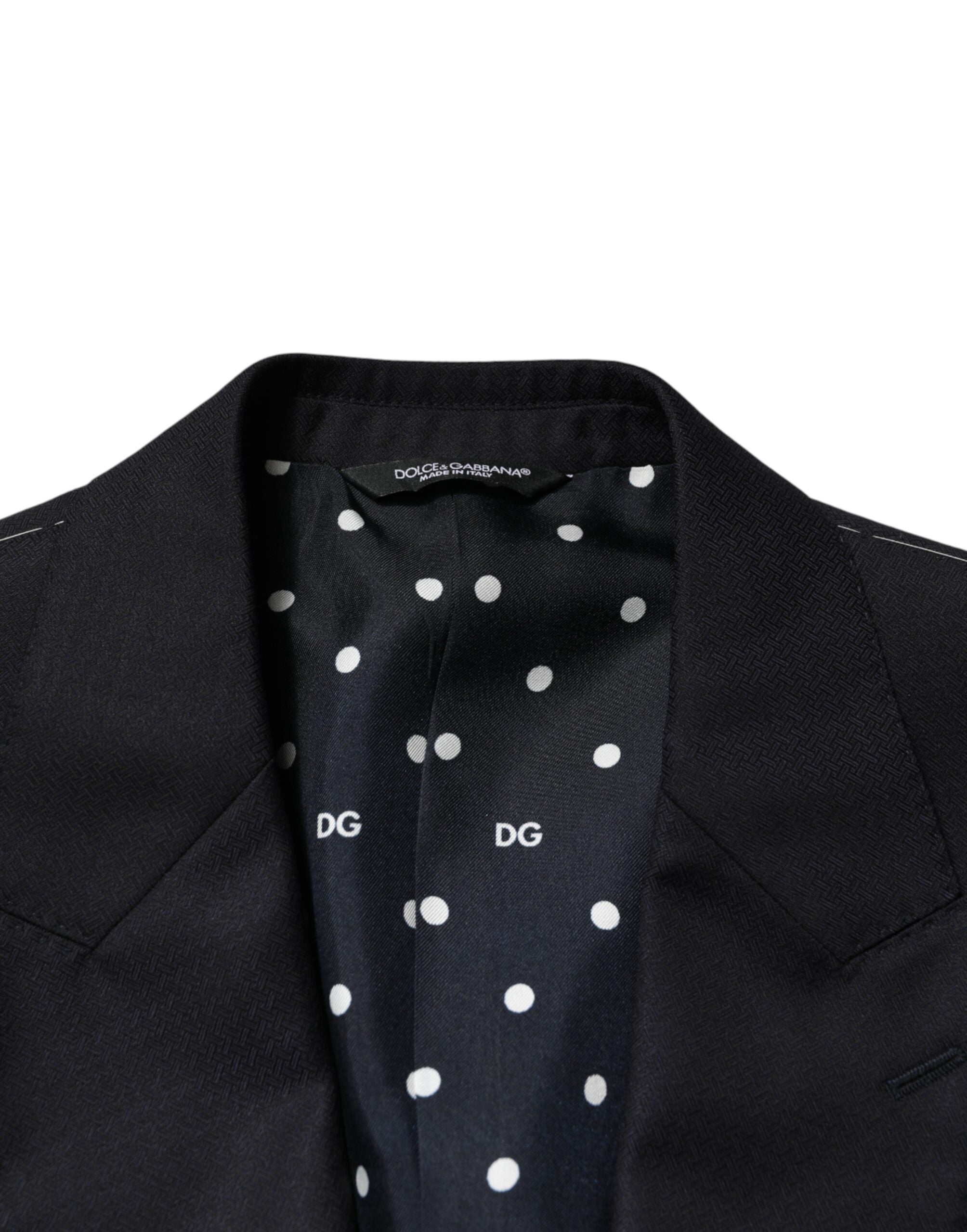Complete Black Wool Single Breasted Men's 2 Piece Suit