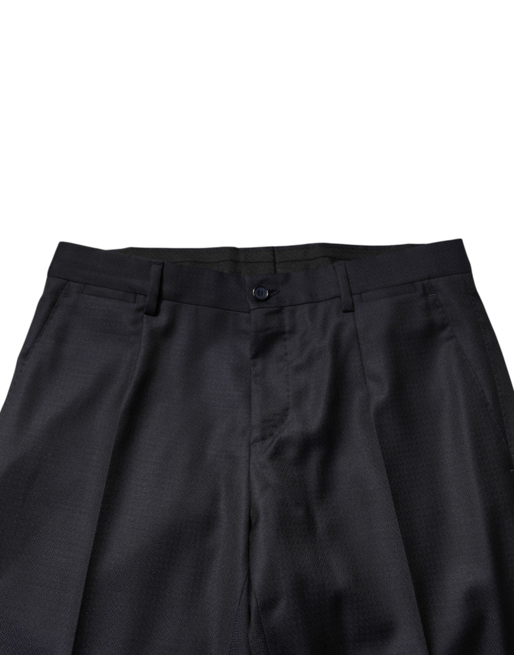 Complete Black Wool Single Breasted Men's 2 Piece Suit