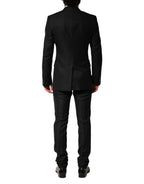 Black Embellished Single Breasted 2 Pc Suit