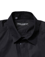 Black Cotton Long Sleeves Dress Formal Shirt