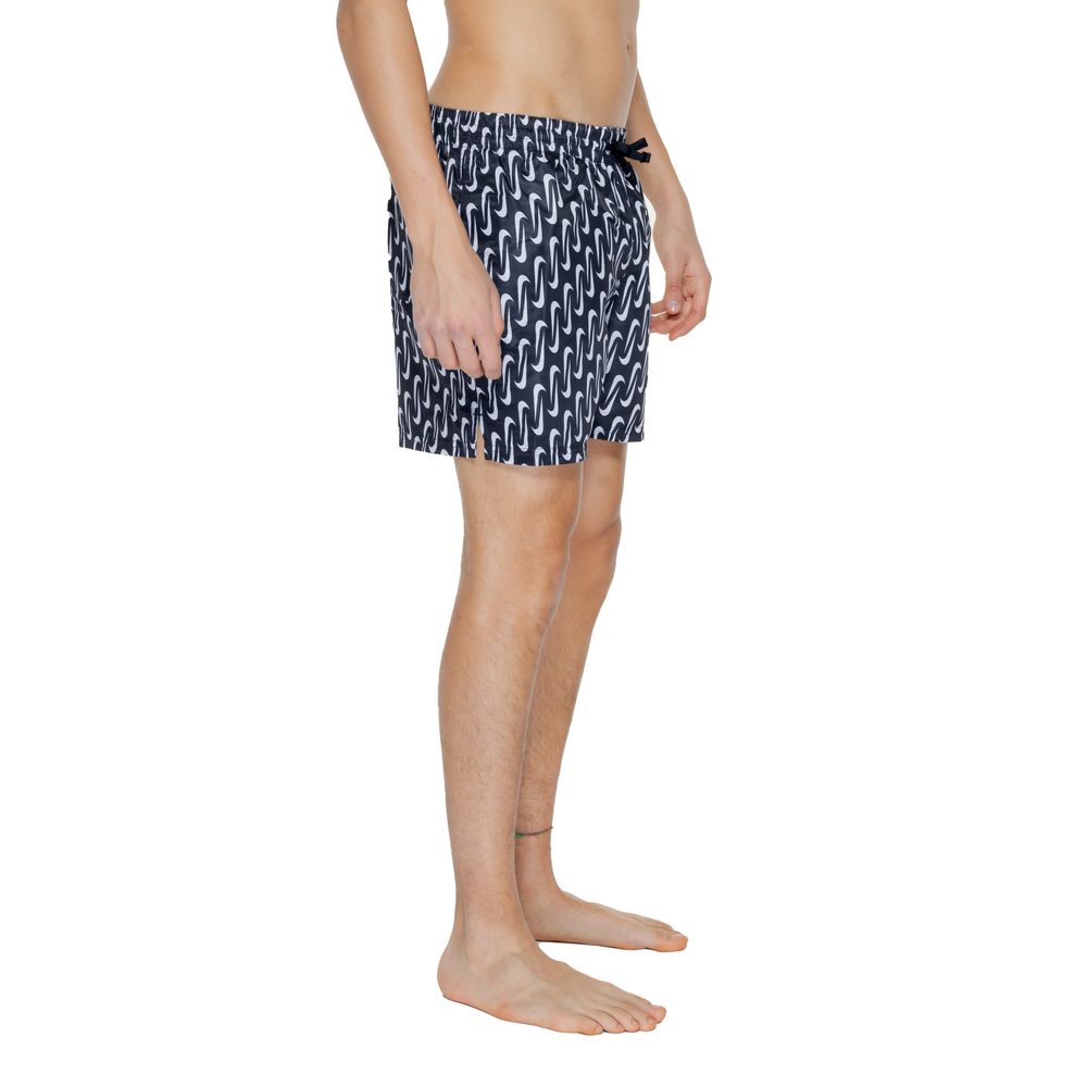Black Polyester Swim Shorts