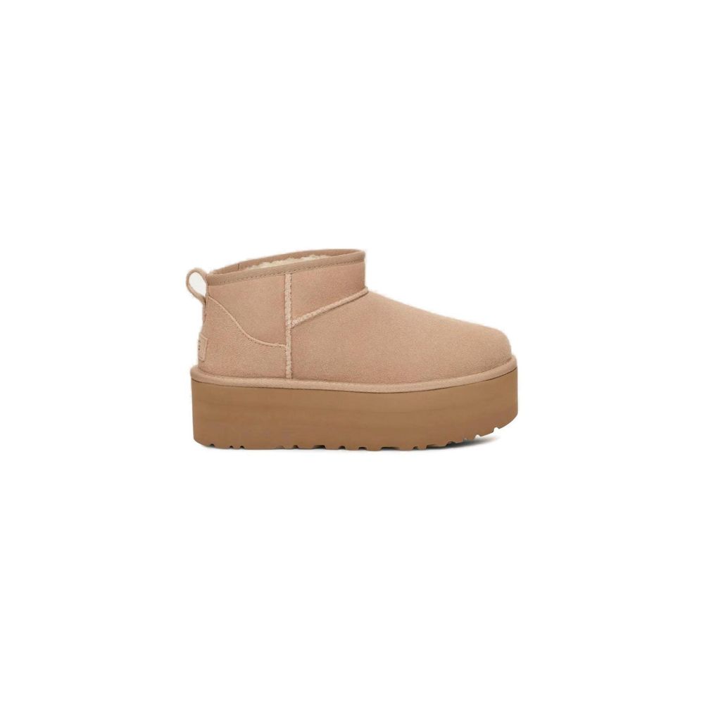 Stivaletti in camoscio beige