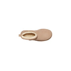 Stivaletti in camoscio beige