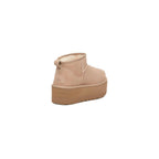 Stivaletti in camoscio beige