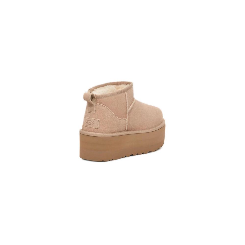 Stivaletti in camoscio beige