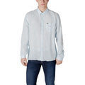 Camicia in lino blu