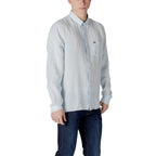 Camicia in lino blu