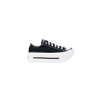 Black And White Fabric Platform Sneakers