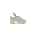 Beige Wildleder-Pumps mit hohem Absatz
