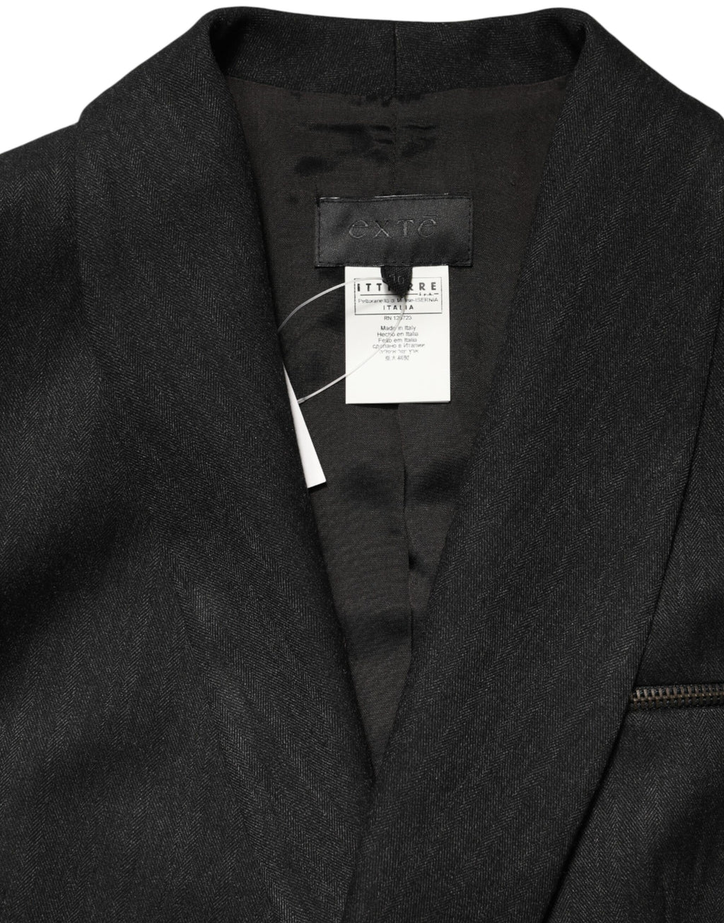 Schwarzer zweireihiger Hosenanzug mit Blazerjacke