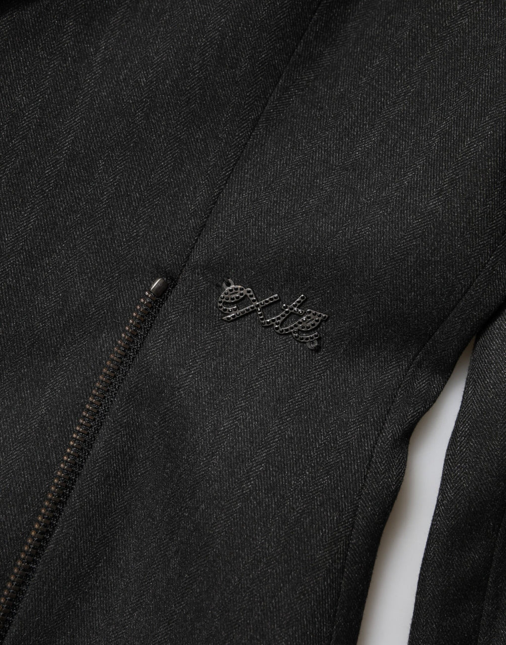 Schwarzer zweireihiger Hosenanzug mit Blazerjacke