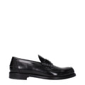 Slipper aus schwarzem Leder