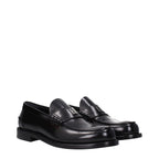 Slipper aus schwarzem Leder