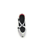 Silver Polyurethane Ballet Flats