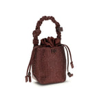 Bordeaux Handtasche aus recyceltem Polyester