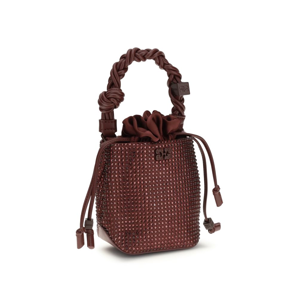 Bordeaux Handtasche aus recyceltem Polyester